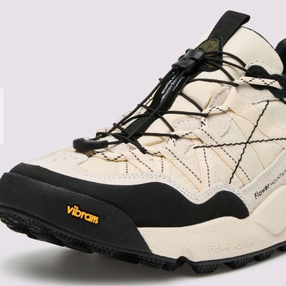 NWT Flower Mountain IWANO 2 UNI Suede and technical fabric sneakers -White-Black - Picture 7 of 16